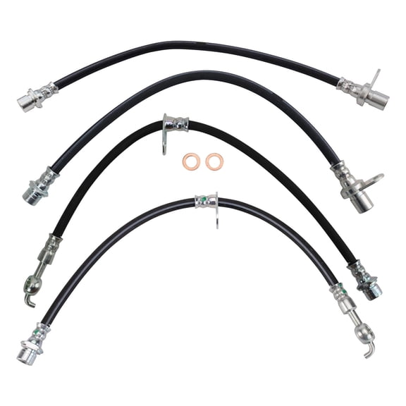 TRQ Brake Hose Set Fits 2002-2006 Toyota Camry