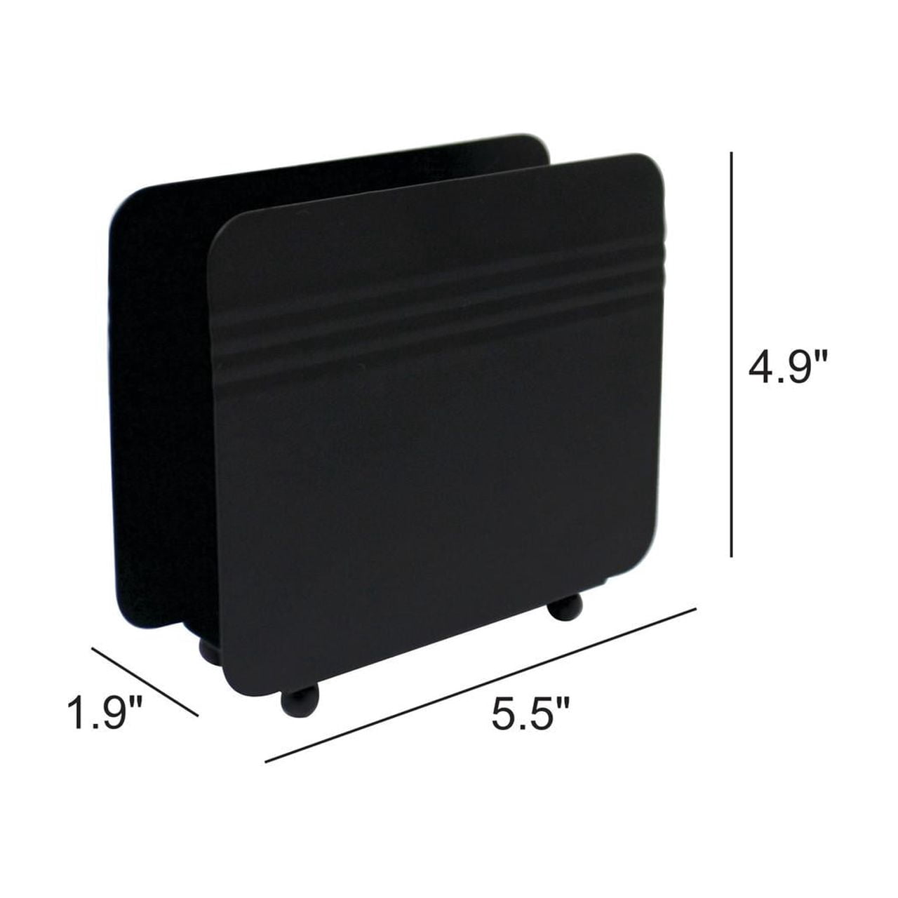 Mainstays Black Metal Napkin Holder, Modern Open-Frame Tabletop Design