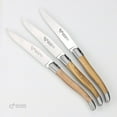 thumbnail image 3 of Laguiole en Aubrac Luxury Fully Forged Full Tang Stainless Steel Steak Knives 4-Piece Set with Mixed French Wood Handle, Stainless Steel Brushed Bolsters, 3 of 3
