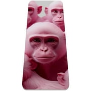 Pink Monkey Gorilla Beautiful Pattern Yoga Mat for Men &Women - Personalized Custom Non Slip Exercise Mat for Home Yoga Pilates Stretching Floor & Fitness Workouts 80x183cm