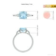 thumbnail image 5 of Angara Natural 1.4 Ct. Aquamarine with Diamond Classic Ring in Sterling Silver for Women (Ring Size: 12), 5 of 10