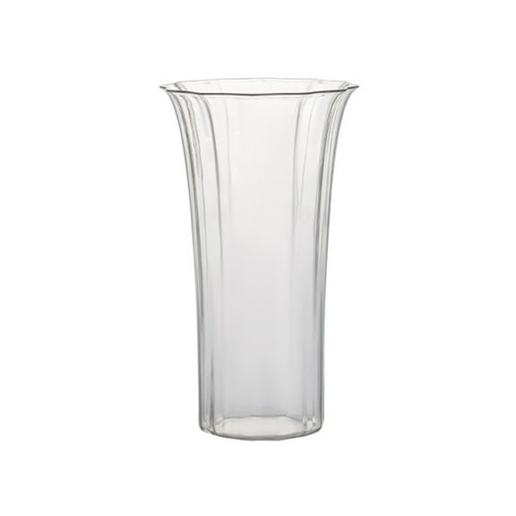 Cinvoph Clear Flower Vase - Decorative Dry & Wet Flower Arrangement for Office Desktop Centerpiece Living Room 2.5"x7"