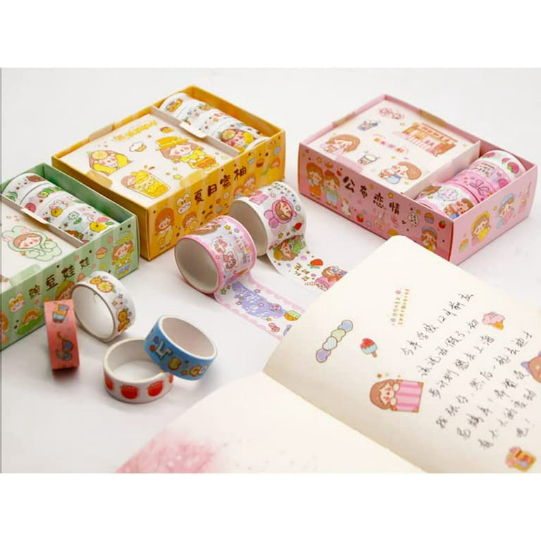 Washi Tape Set Stickers Aesthetic Kawaii Cute Scrapbooking Diy Journaling  Stationery Office School Stationery Art Supplies - AliExpress