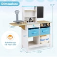 thumbnail image 3 of Gymax Play Doctor's Office w/Blackboard Pet Scale Faucet Folding Tabletop Drawers White, 3 of 10