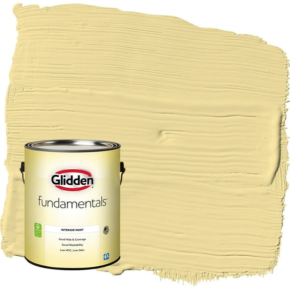 Glidden Fundamentals Demeter / Yellow Semi-Gloss Interior Paint, 1 Gallon