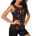 thumbnail image 2 of Lsque Music Notes Printed Workout Tank Tops for Women, Athletic Sports Tank Tops, Compression Sleeveless Dry Fit Shirts,Sleeveless Yoga Shirt-Medium, 2 of 9
