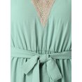 thumbnail image 5 of INSPIRE CHIC Women's Ruffled Hem Waist Strap V Neck Sleeveless Bohemia Midi Dress, 5 of 6