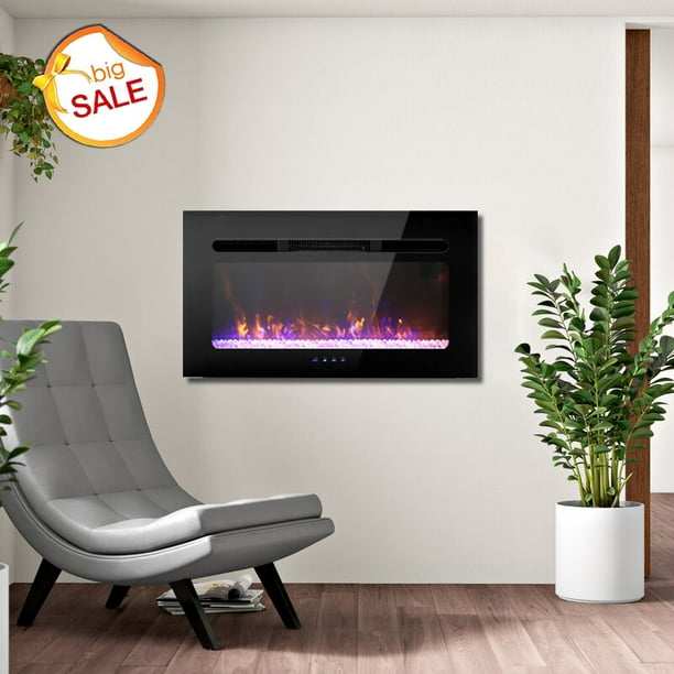 Wall Mounted Electric Fireplace, Indoor Electric Wall Fireplace