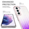 thumbnail image 2 of Samsung Galaxy S22 Plus Case, Rosebono Bling Glitter Sparkle Laser Purple Ultra Transparent Skin Cover Shockproof Case for Samsung Galaxy S22 Plus, 2 of 4