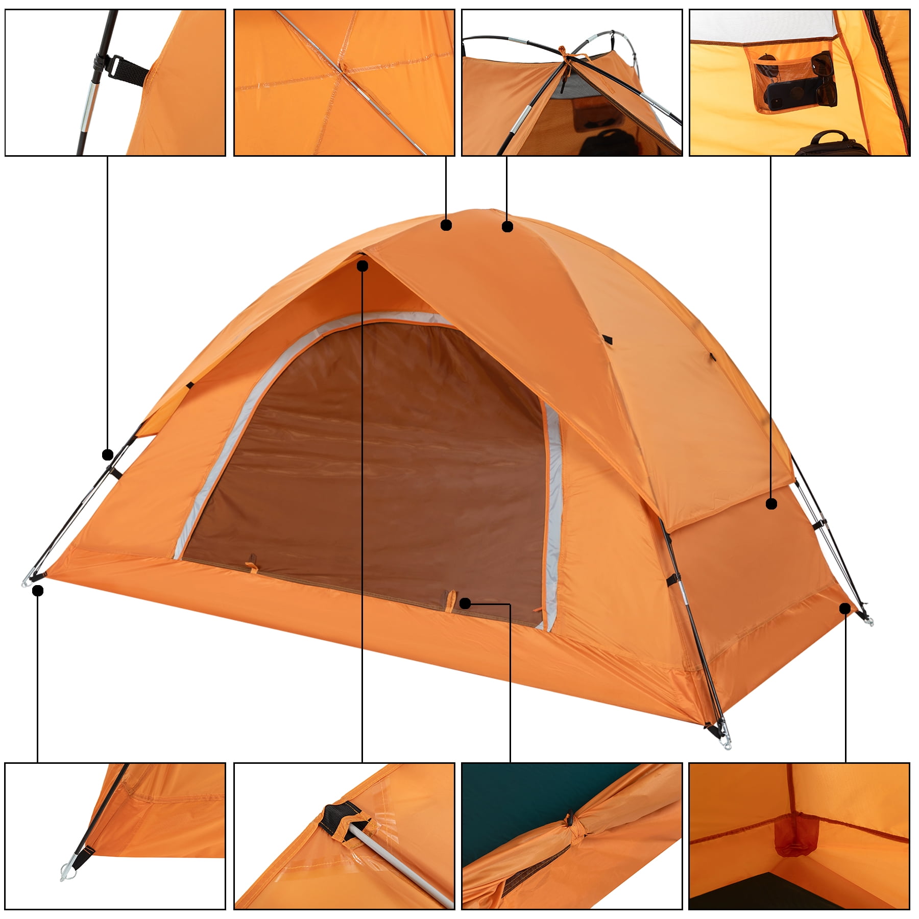 Clostnature 2-Person Dome Camping Tent with Rainfly