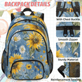thumbnail image 2 of Herdesigns Watercolor Sunflower Flowe Plant Large Backpack Set with Lunch Box Lightweight Water Resistant Travel Laptop Backpacks Casual Daypacks for Women Men, 2 of 8