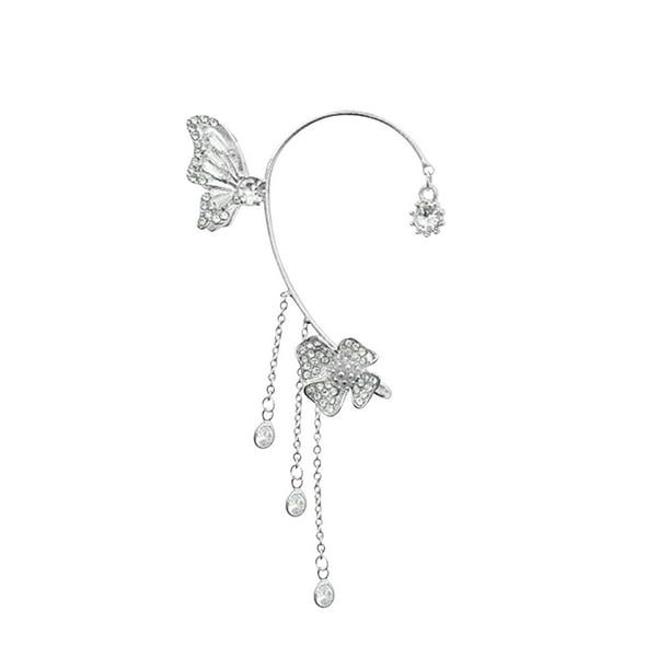 Pendientes estilo borla con circonitas para chicas adolescentes Pendientes minimalistas con perforaciones de moda