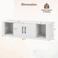 thumbnail image 3 of Costway Armoire de Rangement Flottante à 2 Portes avec Console à 2 Cubes, Huche de Rangement sous la Télé, 3 of 8