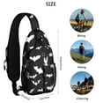 thumbnail image 5 of Sling Backpack,Halloween Bat Silhouettes Crossbody Bag with Water Bottle Holder,Waterproof Sling Bag for Men/Women with Chest Phone Holder for Hiking,Travel, 5 of 6