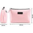 thumbnail image 4 of Small Makeup Bag for Purse Travel Makeup Bag with Zipper Pu Leather Makeup Pouch Cosmetic Bags for Women Pink Make Up Bag for Travelling (Pink), 4 of 4
