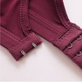 thumbnail image 6 of YWDJ Gym Bras for Women Workout Closure in Back Lounge Bras Wireless Comfortable Bras Adjustable Straps Full Coverage Push up Wrap Bras Padded Comfy Bras Solid Sleep Bras Wine 32, 6 of 8