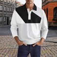 thumbnail image 4 of PEASKJP Polo Homme Coupe Régulière Doux Col Rond Moderne T-Shirt Classique, Blanc TTTG, 4 of 4