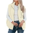 thumbnail image 2 of FAIWAD Womens Fleece Vest Warm Winter Sleeveless Fuzzy Jackets Casual Zip Up Lightweight Outerwear with Pockets, 2 of 8
