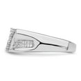thumbnail image 3 of Sterling Silver Rhodium Plated Diamond Men's Ring QR5021, 3 of 5