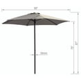thumbnail image 4 of Donglin Furniture 7.5 ft. Aluminum Market Outdoor Patio Umbrella Silver, 4 of 4