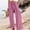 Pink, variant on Hvot&aat Fashion Womens Casual Solid Color Wide Leg Pants Lightweight Summer Comfy Flowy Straight Leg Trousers
