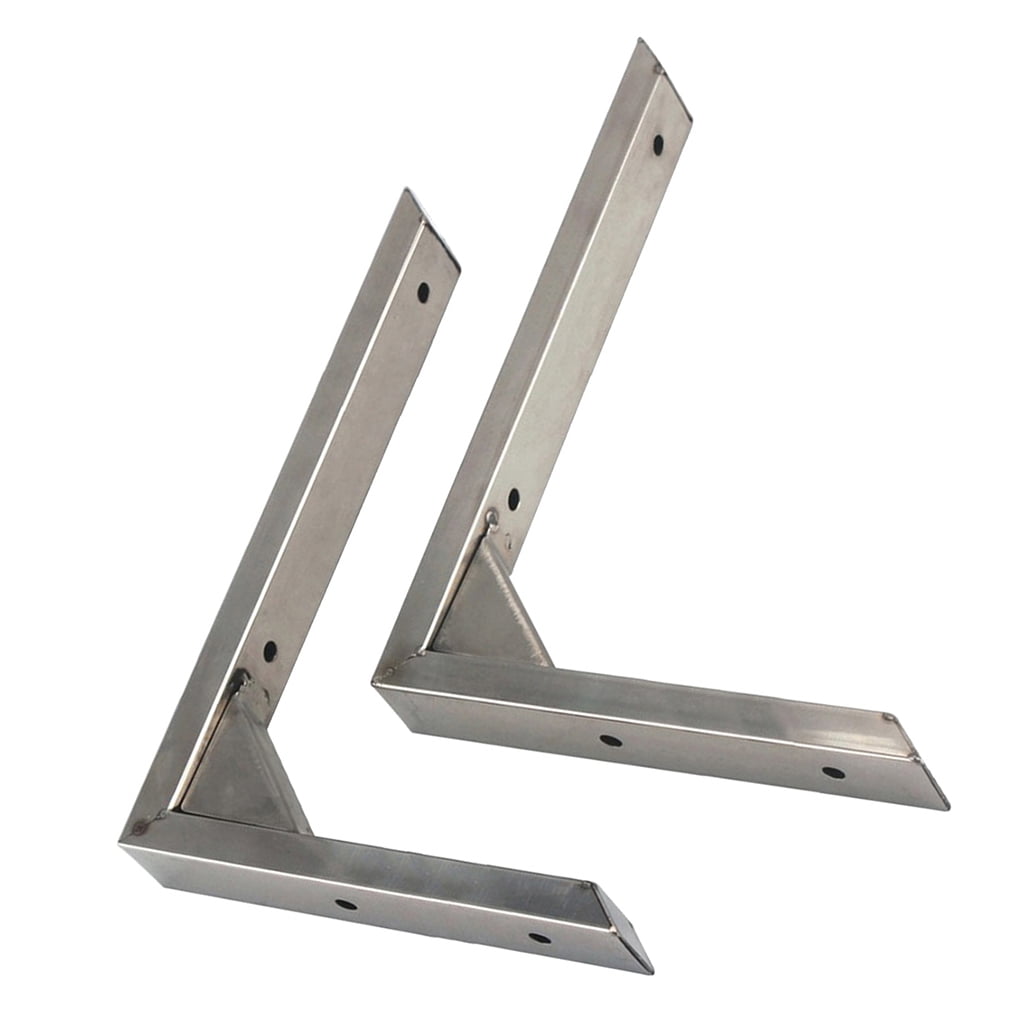 2Pcs Stainless Steel Triangle Shelf Bracket Wall Mount inch 10 inch