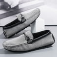 thumbnail image 6 of Men's Casual Loafers Slip On Leather Shoes Comfortable Lightweight Driving Shoes Male Moccasins Classic Penny Loafer Flats Boat Shoes Outdoor Walking Shoes, 6 of 14