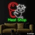 thumbnail image 4 of Craftnamesign Meat Shop Neon Signs, Cow LED Signage, Butcher Shop Decor, 4 of 4