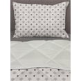 thumbnail image 3 of Geometric Comforter & Sham Bedding Set, Old Fashioned Design with Flowers Inspired Geometrical Art, 3 pcs Duvet Set Microfiber Filling Quilt, 5 Sizes, Charcoal Grey Beige, by Ambesonne, 3 of 4