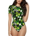thumbnail image 2 of Picia Soccer1 Womens One Piece Swimsuits Modest Tummy Control Bathing Suits Lace Up Slimming Swim Suit-Medium, 2 of 9