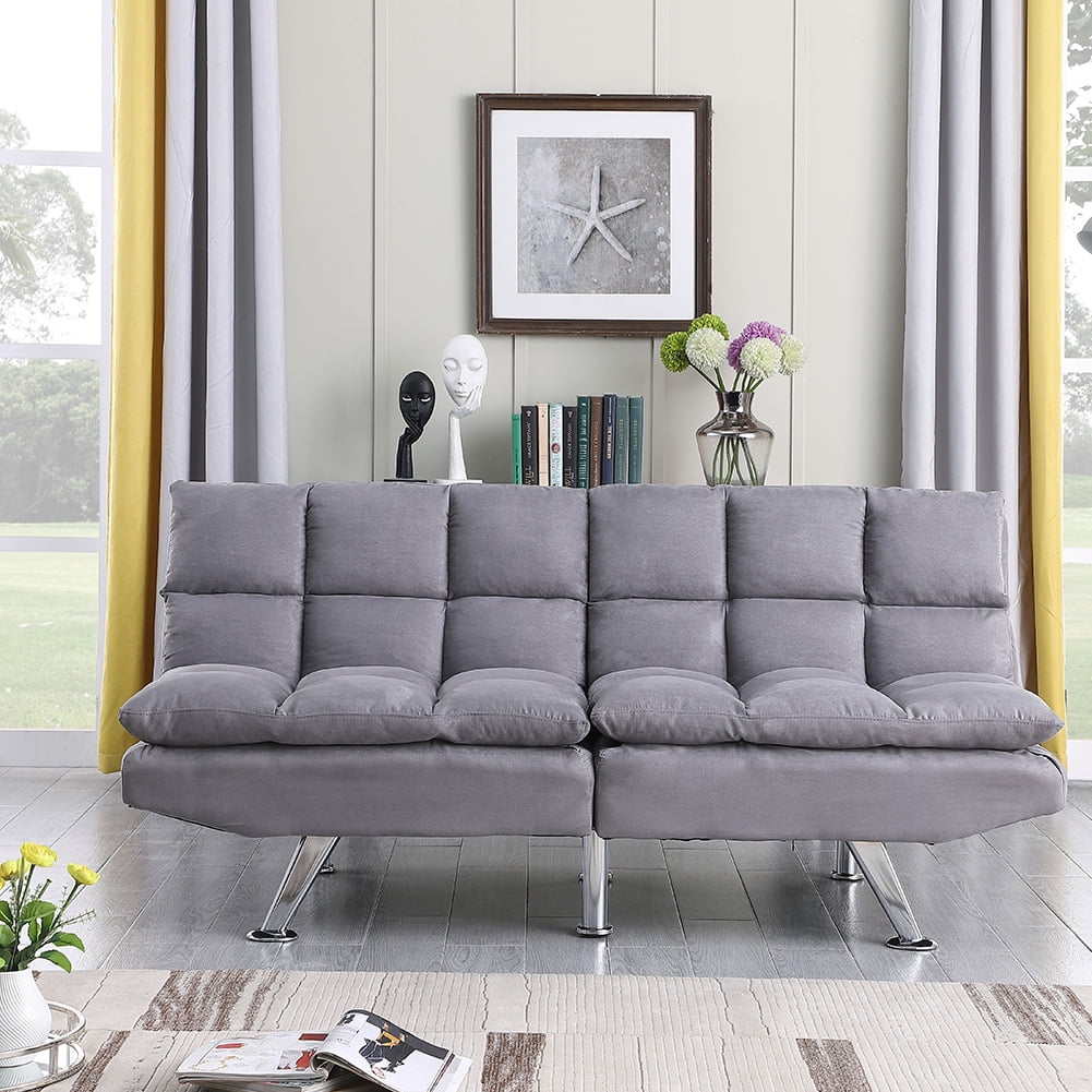 Kepooman Modern Futon Couch Convertible Loveseat Sleeper for Living Room, Twin Size, Gray Kepooman Modern Futon Couch Convertible Loveseat Sleeper for Living Room, Twin Size, Gray