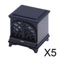thumbnail image 1 of Chimenea De Casa De Muñecas 5x1:12 Con Modelo De Chimenea Con Luz LED Para Diorama Negro, 1 of 8