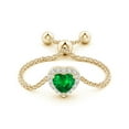thumbnail image 2 of ANGARA Natural Heart-Shaped Emerald Bolo Ring with Diamond Halo in 14K Yellow Gold for Women (Size-4mm) | May Birthstone, Birthday, Anniversary, Jewelry Gift for Women | Natural Emerald Ring, 2 of 8
