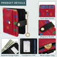 thumbnail image 5 of Small Wallet For Women Bifold Leather Pocket Coin Credit Card Holder With RFID Blocking Pattern with Stars, 5 of 6