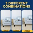 thumbnail image 2 of LifeMaster 4pcs Bed Risers 3 inch - Heavy Duty Furniture Risers for Sofa Couch - Great for Under Bed Storage (Black) - 1300lbs Total Support, 2 of 5