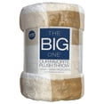 thumbnail image 2 of The Big One Oversized Plush Throw Blanket Khaki Tan & Beige Plaid - 5ft x 6ft, 2 of 2
