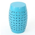 thumbnail image 4 of Noble House Lilac 12" Modern Iron Outdoor Side Table in Blue Finish, 4 of 10