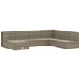 thumbnail image 2 of vidaXL 7 Piece Garden Lounge Set with Cushions Grey Poly Rattan, 2 of 5