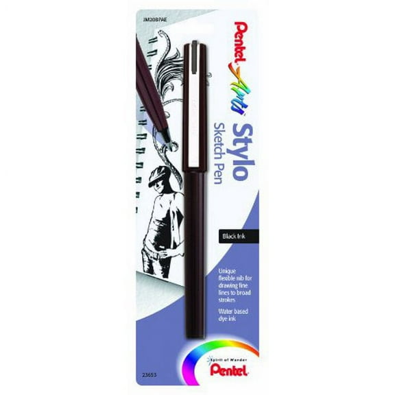 Pentel Arts Stylo Sketch Pen, Black