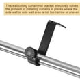 thumbnail image 5 of 2Pcak Ceiling Mount Curtain Rod Brackets, Drapery Holder for 0.8 Inch Rod, Black, 5 of 7