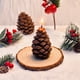 thumbnail image 1 of Vela Perfumada Navideña de Cera Marrón con Forma de Piña | 8 X 7 Cm | Decoración Festiva para El Hogar y El Escritorio | Velas Seguras y Duraderas para Regalos Navideños, 1 of 6