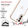 thumbnail image 2 of Compatible with Samsung Galaxy S22 Plus 6.6" 2022 Cute Case Thin for Women Girls,Soft TPU Plating Bumper Love Heart Case Anti-Scratch Shockproof Raised Reinforced Corners Case(Elegant White), 2 of 14