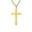 Gold, variant on PAMTIER Men's and Women's Stainless Steel Classic Devotion with Rhinestones Cross Pendant Necklace Black