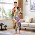 thumbnail image 5 of IAUYY Unisex Adult Onesie Pajamas Ultra-Soft Crystal-Soft Fabric, Halloween Adult Onesie Pajamas Adults,With a Zipper Plus Size Onesie Pajamas, Abstract Scene Depiction, 5 of 7