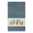 thumbnail image 3 of Authentic Hotel and Spa  Turkish Cotton Cactus Embroidered Teal Blue 3-piece Towel Set, 3 of 5