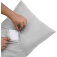 thumbnail image 3 of Vedanta Home Collection Queen Pillow Shams Queen 20''x 30'' Set of 2 Silver Grey 600 Thread Count 100% Natural Cotton, 3 of 4