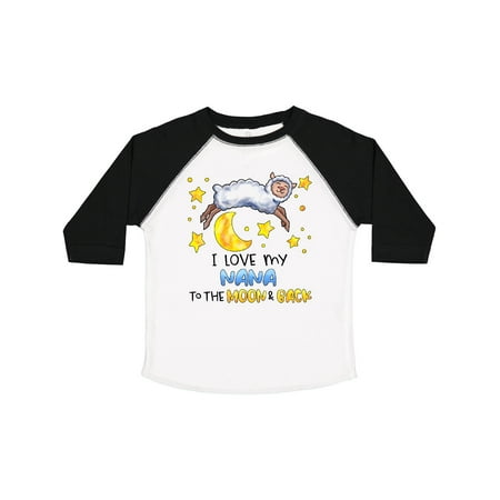 

Inktastic I Love My Nana to the Moon and Back Cute Sheep Gift Toddler Boy or Toddler Girl T-Shirt