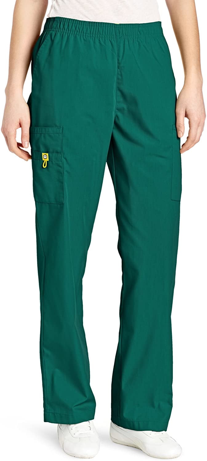 WonderWink Women's Scrubs Quebec Full Elastic Cargo Pant, Hunter Green