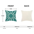 thumbnail image 6 of Summer Outdoor Pillow Covers 18x18 Inch 2 Pcs, Aqua Teal Cream Sun Boho Decorative Throw Pillows,Sunshine Abstract Farmhouse Decor Pillowcase Linen Cushion Cover for Home Couch Sofa Bed, 6 of 6