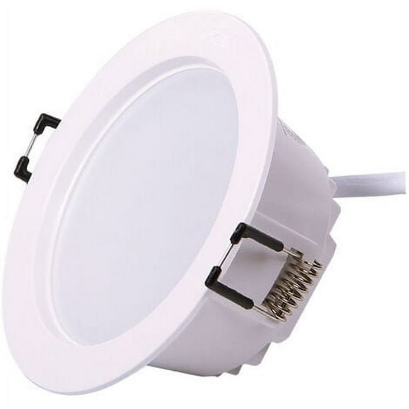 PinesC 7W LED Recessed Spotlight, IP44 Waterproof LED Ceiling Light, Downlight Ceiling Spotlight, Non Dimmable Round Ceiling Light for Bathroom, Kitchen, Pack of 3 (Positive White Light 6500k)